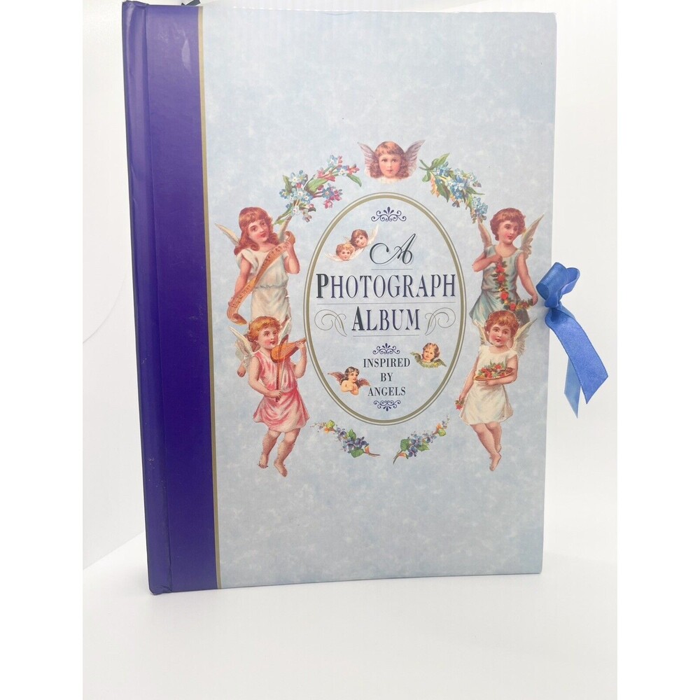 Vintage Photo Album Angels Victorian Pictures Hardback Frame 11 Pages Whimsical